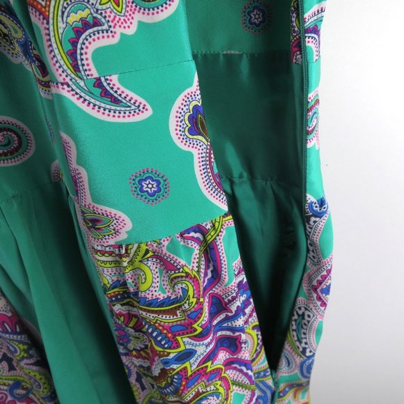 Tibi 100% Silk Paisley Maxi Dress Size 4 - Picture 7 of 12